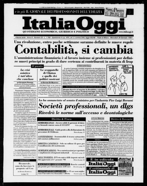 Italia oggi : quotidiano di economia finanza e politica